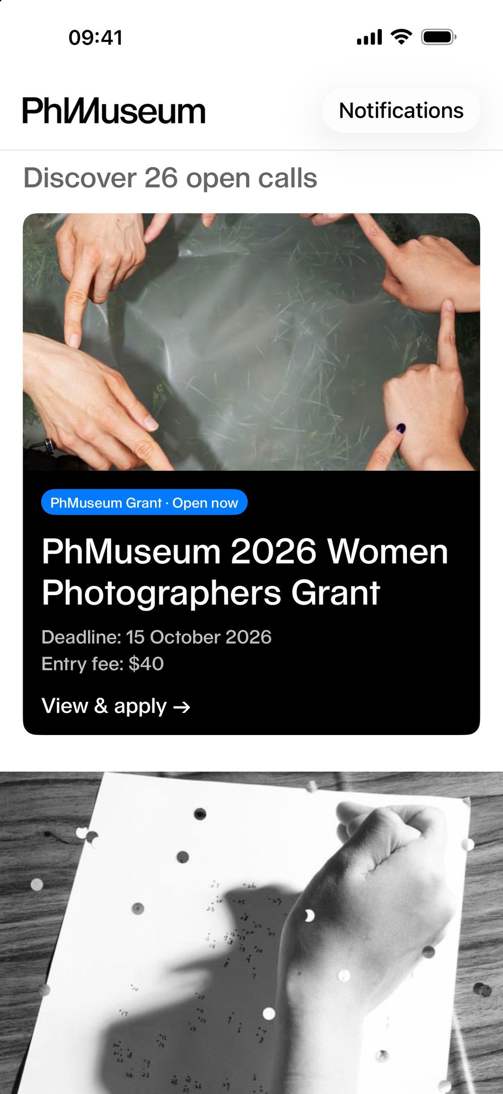 Around €1 million in photography funding listed every year. on iOS