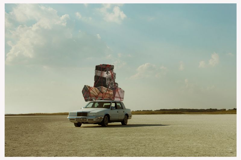 © Anna Tihanyi - Away is an analogue collage on baryt print, handsewn