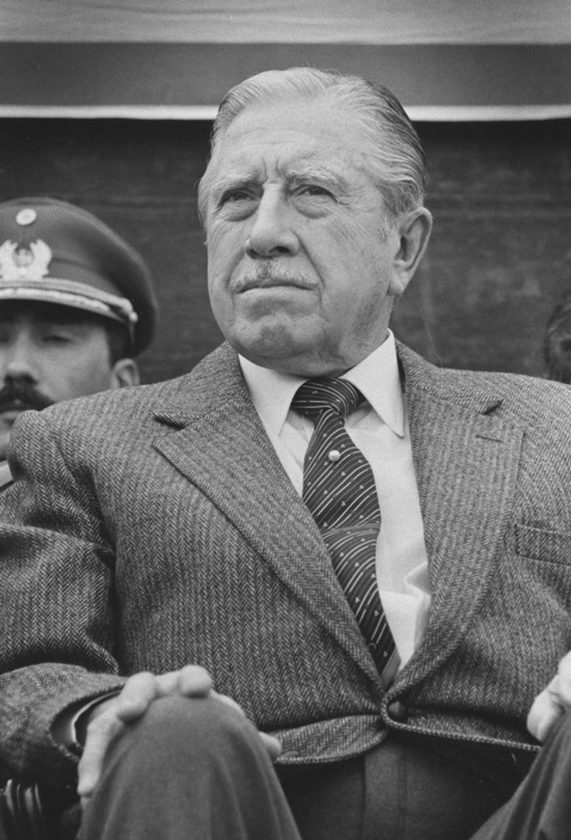 © Julio Etchart - Pinochet at a rally during the 'NO' referendum campaign in 1988. Santiago, Chile,