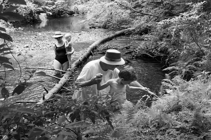 © Alice Proujansky - My mom holds my 5-year-old daughter as my dad helps my 8-year-old son in Leverett, MA in 2019.