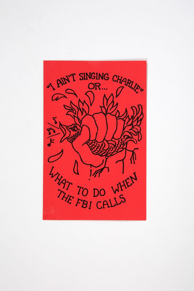 © Alice Proujansky - A flyer urging activists not to cooperate with FBI investigations, from my parents' archive.