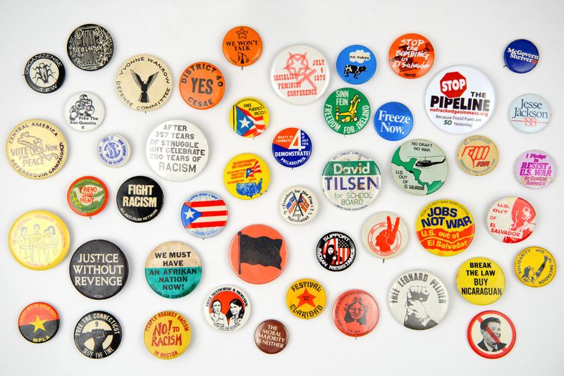 © Alice Proujansky - Buttons advocating for causes my parents supported, circa 1969 – 2016.