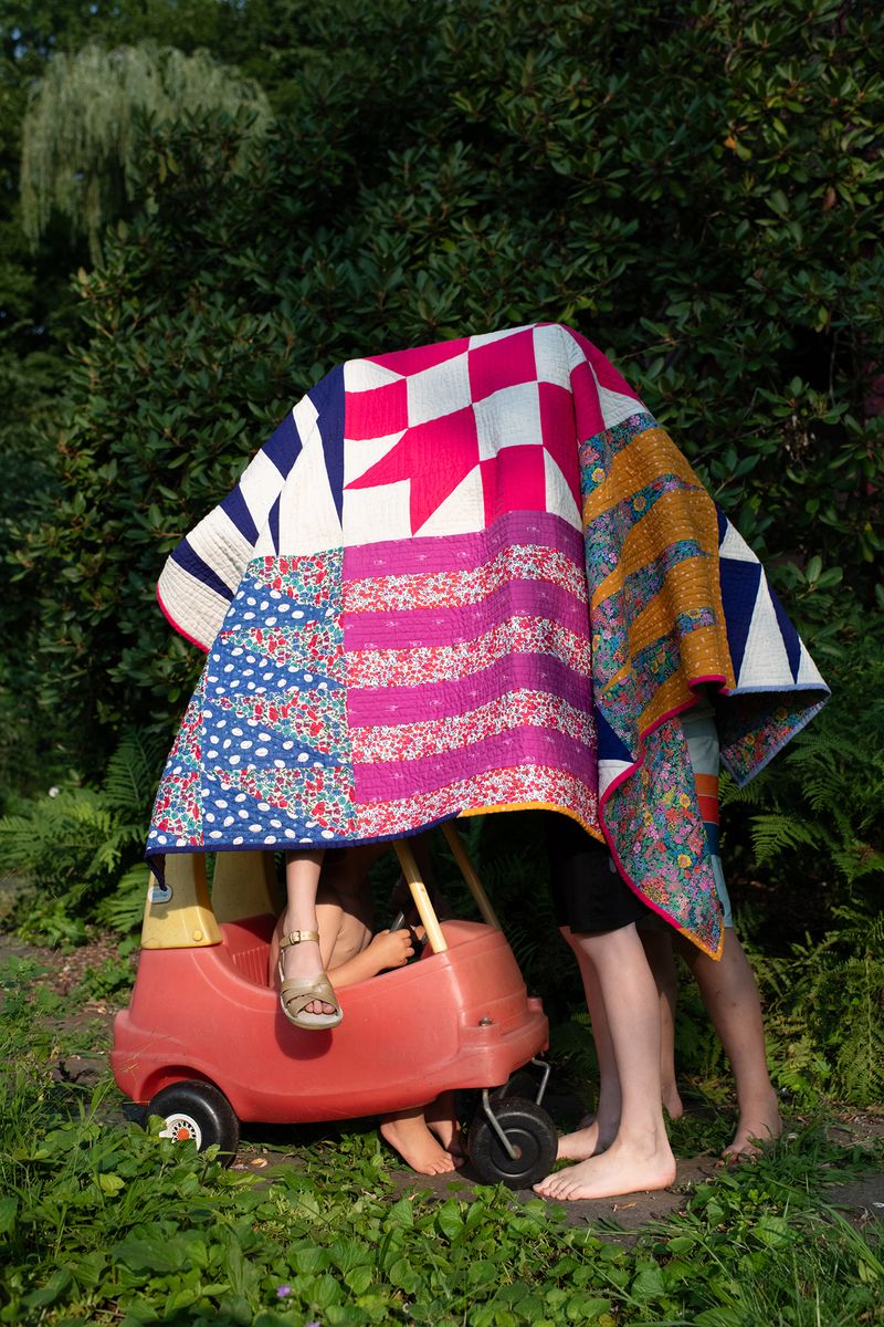 © Alice Proujansky - January, Linden, Will, Theo and my Pattern II, Greenfield, MA, 2024. Inkjet Print, 15 x 22 in.