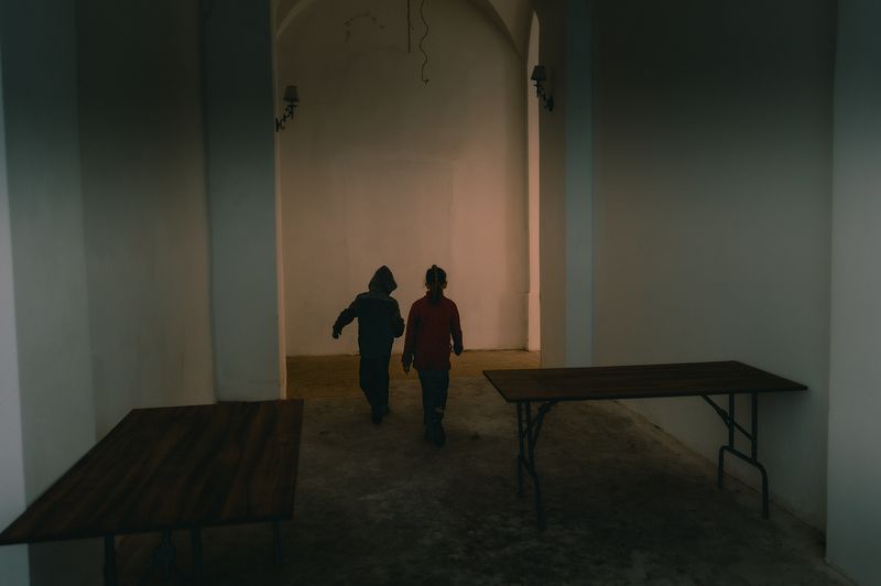 © Johanna Berghorn - Vika and Vasyl from Slowjansk at their 4th day after arriving in a shelter close the Polish Slovak border