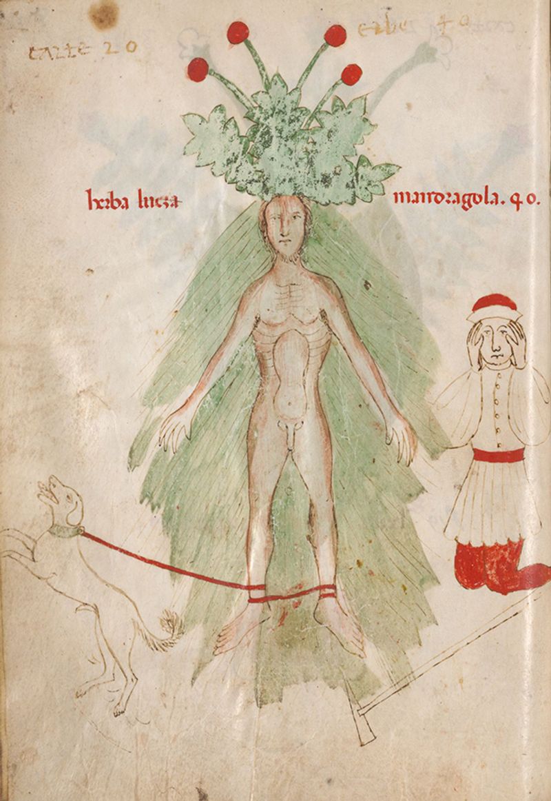 © Alice Dicembrino - Herba Lunesa - A llustration of Atropa Belladonna from the manuscript