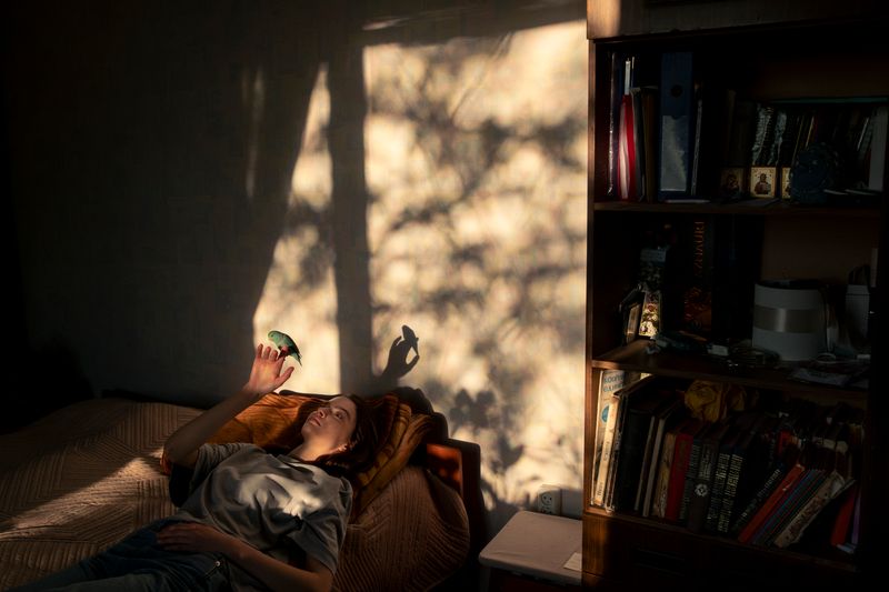 © Dara Petrova - Vira with the bird, Izmail, Odesa region, Ukraine, April 2025.