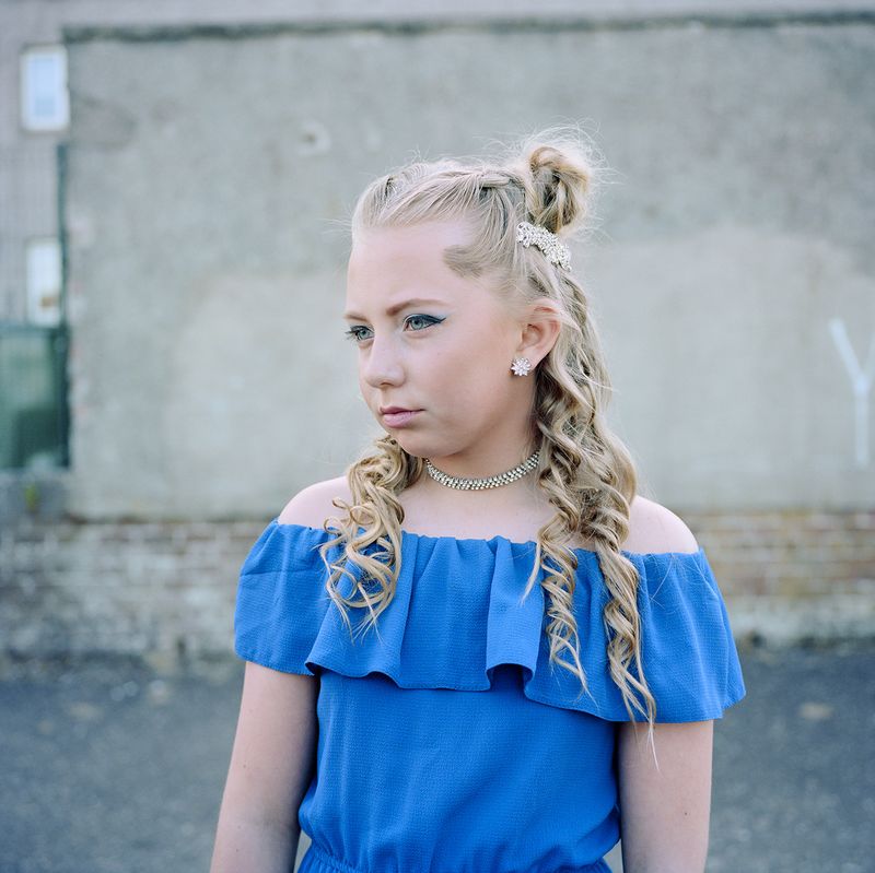 © Margaret Mitchell - Leah at age 11 on her Primary 7 Prom Night. Leah is strong and proud and determined. Sparkling.