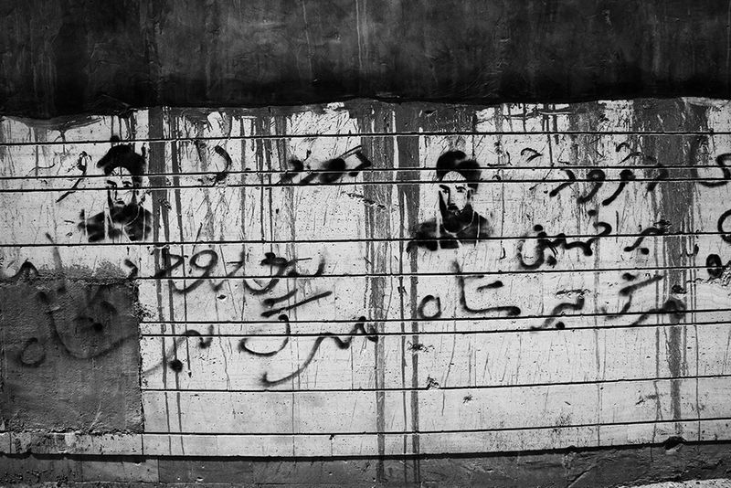 © Fatemeh Behboudi - The image of imam khomeini the leader of iran after 38 years on the walls of Khorrmashahr city