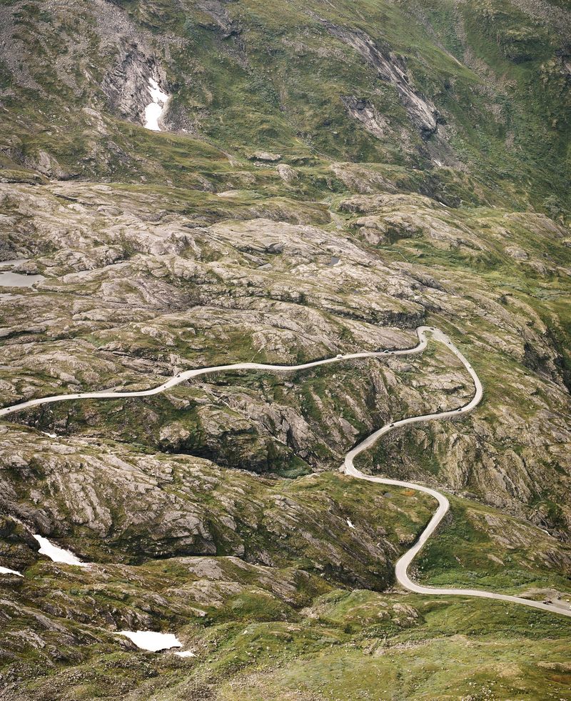 © Marcelle Bradbeer - Zig Zag Road, 2018Møre og Romsdal, NorwayShot on Mamiya RZ67 Pro IIExpired Fujifilm NPS 160 film