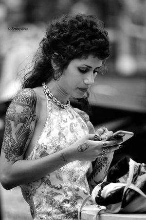 The girl with her iPhone!