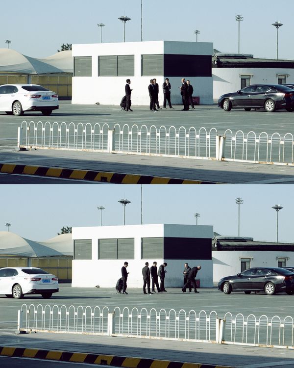 © Alexandra Dautel - Taxis drivers waiting in Beijing, personal photography, March 2024