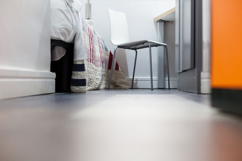 © Anna Galí - Hi bedroom at the students residence.