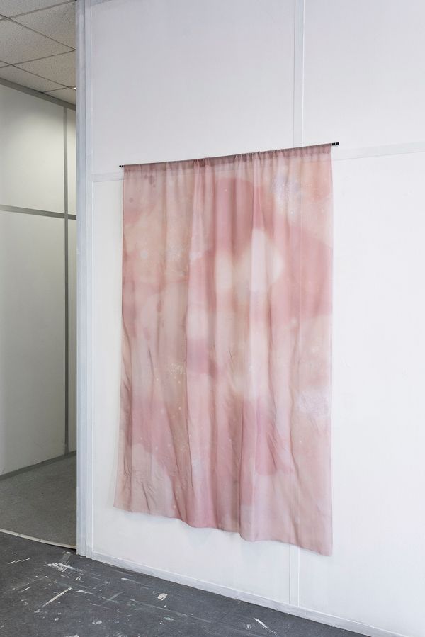 © Alessandra Carosi - Installation view.Print on textile organza, metal tube, 100x 190cm. Unique piece