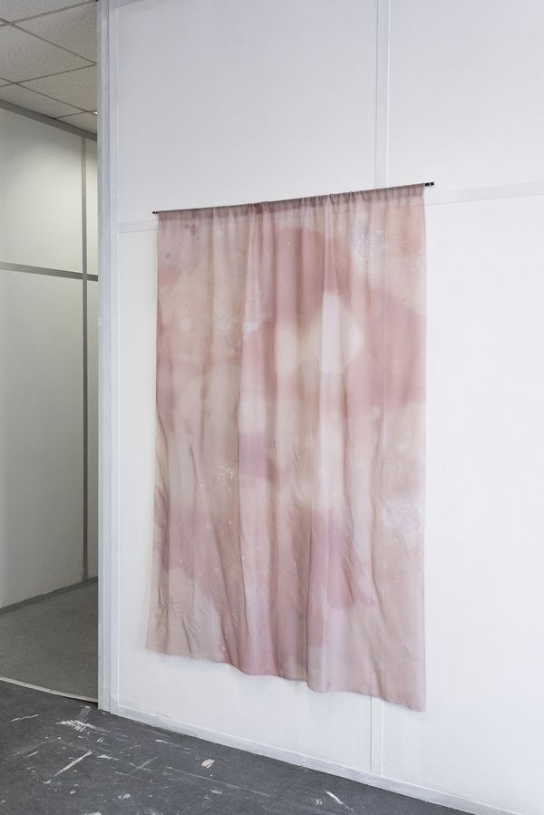 © Alessandra Carosi - Installation view.Print on textile organza, metal tube, 100x 190cm. Unique piece