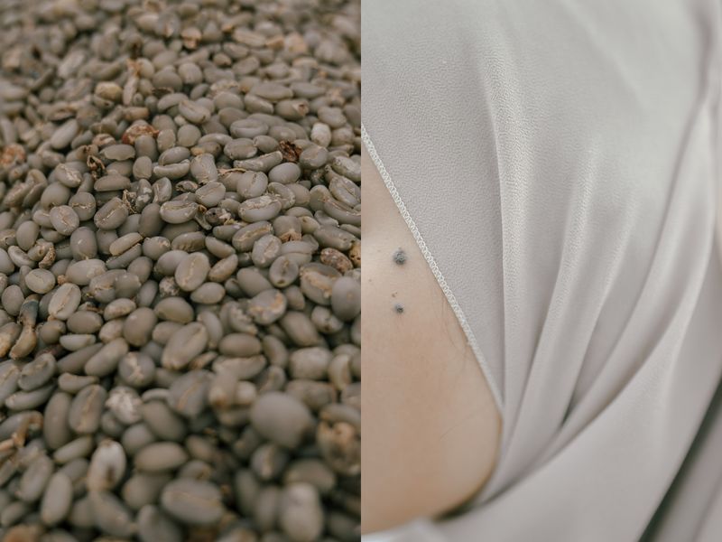 © Reza Saifullah - Gayo coffee beans and my wife, 2024.