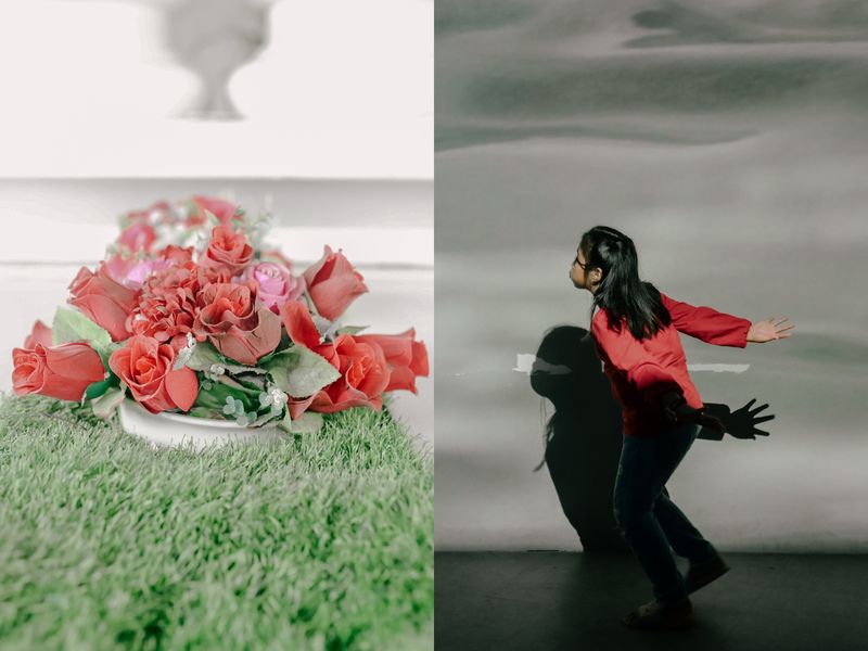 © Reza Saifullah - Flowers at a cemetery and a child playing at the tsunami museum, 2023.