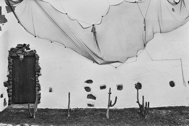 © Alessandro Vincenzi - Arrieta, Lanzarote, Spain - June 2019 Fishing decorations in the small fishing village of Arrieta.