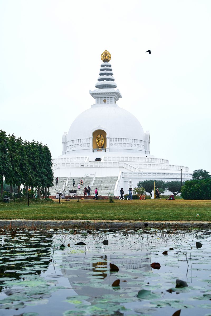 © tibhesh - World Peace Pagoda is designed to be a symbol to unite humanity in a desire for peace, built by Japanese Buddhists.