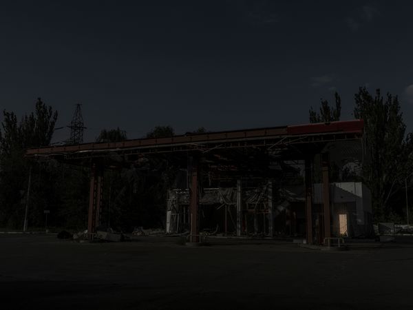 © yves lacroix - Gaz station. Kostyantynivka. Donbas.