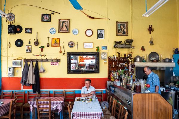 © Stefanos Chronis - Traditional local coffee shop, Ayasos village, Lesvos island, north Aegean