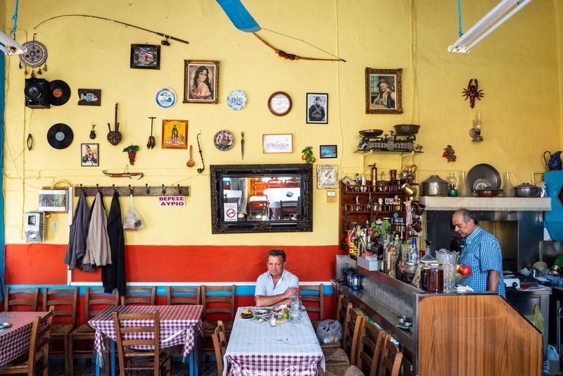 © Stefanos Chronis - Traditional local coffee shop, Ayasos village, Lesvos island, north Aegean