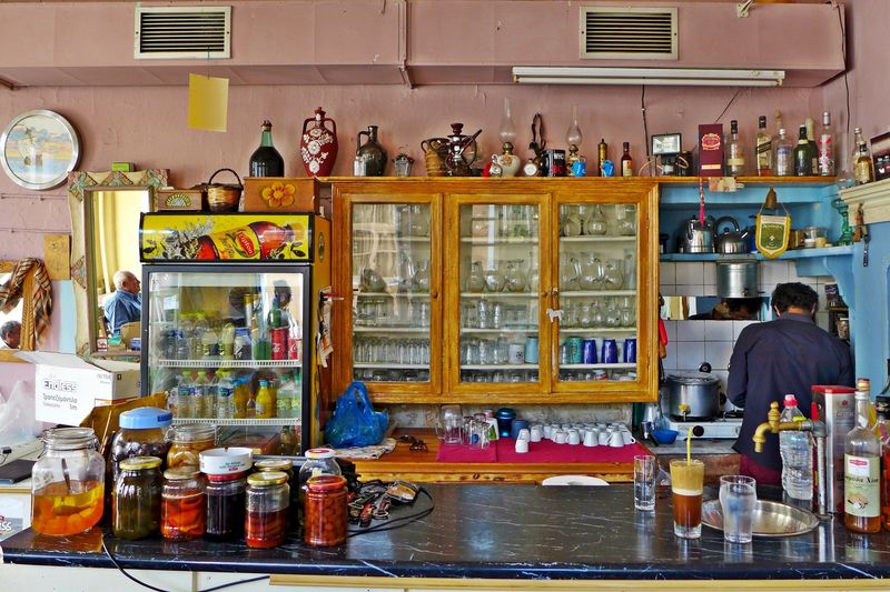 © Stefanos Chronis - traditional coffee shop, Asomatos village Lesvos island, Aegean sea