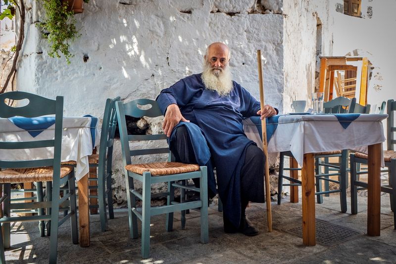 © Stefanos Chronis - Local cafe, Emborios village, Nisyros island, Aegean sea.