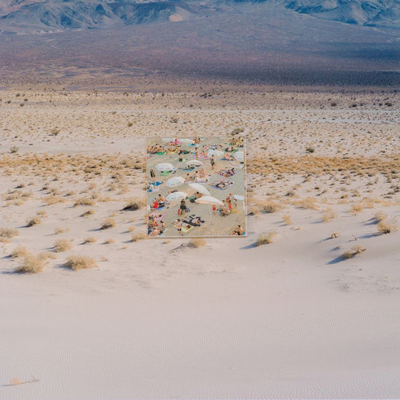 © Diana Cheren Nygren - Beach Trip Image with mounted acrylic inset. Landscape - Death Valley. Inset - Dubrovnik Croatia