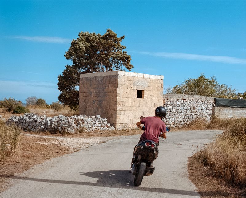 © Francesco Conti - scooter for rent (Salento countryside), Santa Maria di Leuca (LE) 2023. 120 negative film