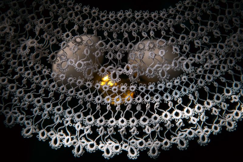 © Mari Saxon - Golden egg (Under a lace napkin lie several chicken eggs — but one of them is golden.)