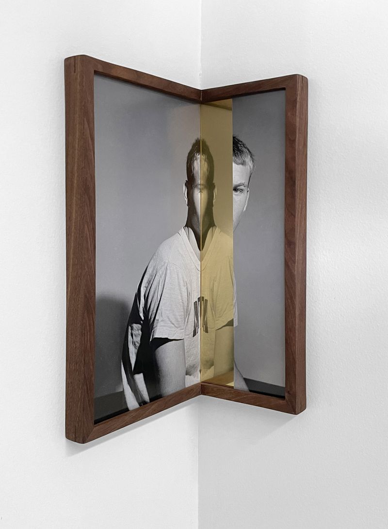 © Eli Craven - "Boy in a Corner" Archival Pigment Print, Brass Sheet, Artist's Frame. (Unique)2024
