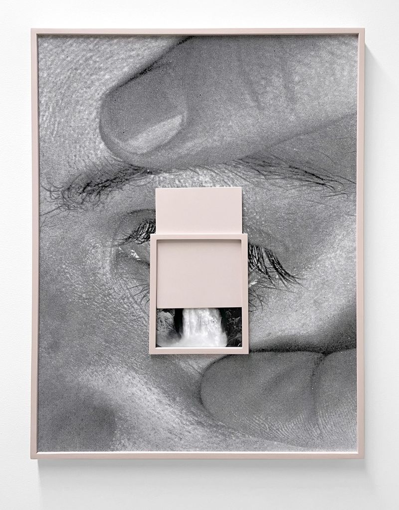 © Eli Craven - "Eye Water No. 1". Archival Pigment Print, Found Photograph, Wood Panel and Artist's Frames. (Unique)2023
