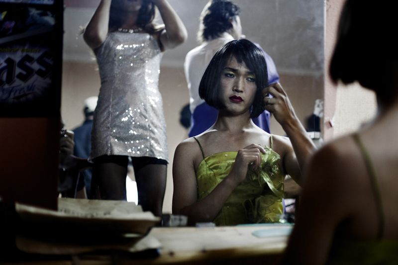 © Alvaro Laiz - Nurbul, professional dancer prepares himself for a private show on a gay party in Ulaanbataar.