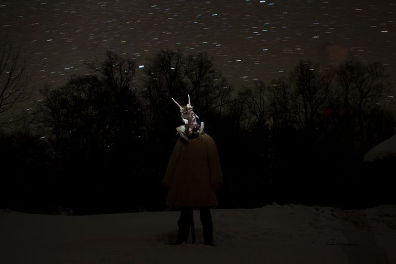© Alvaro Laiz - Roe-deer man under the Orion (the Hunter) constellation