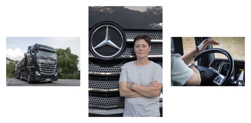 © ELISA MARIOTTI - Valentina Biserni. Truck driver for twenty years.