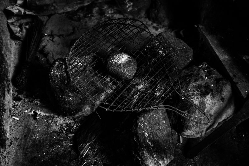 © Heba Khamis - One of the methods, is to heat the stone on a grill after cooking and message the breasts with it.