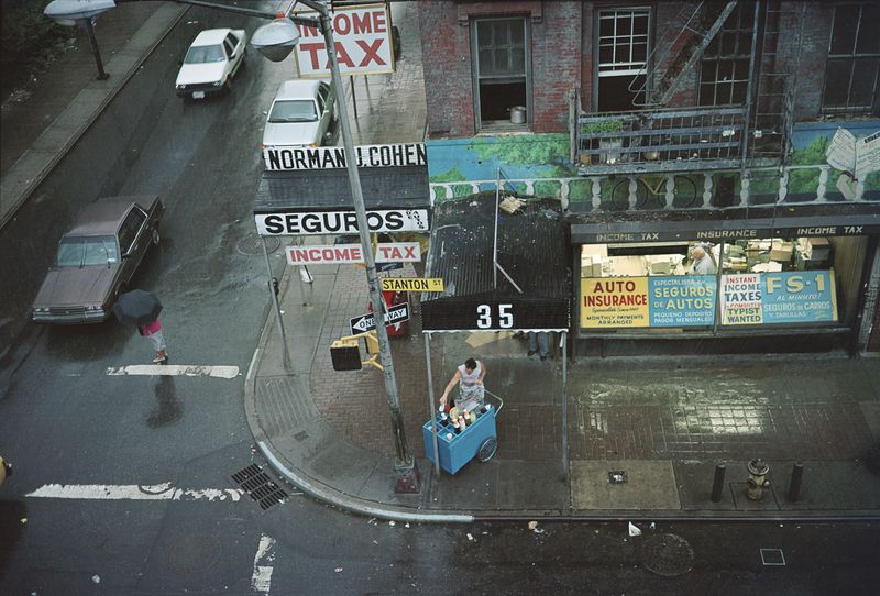 © Tria Giovan - Norman Cohen's on Stanton Street-1990. From the series Loisaida Street Work-1984 to 1990.