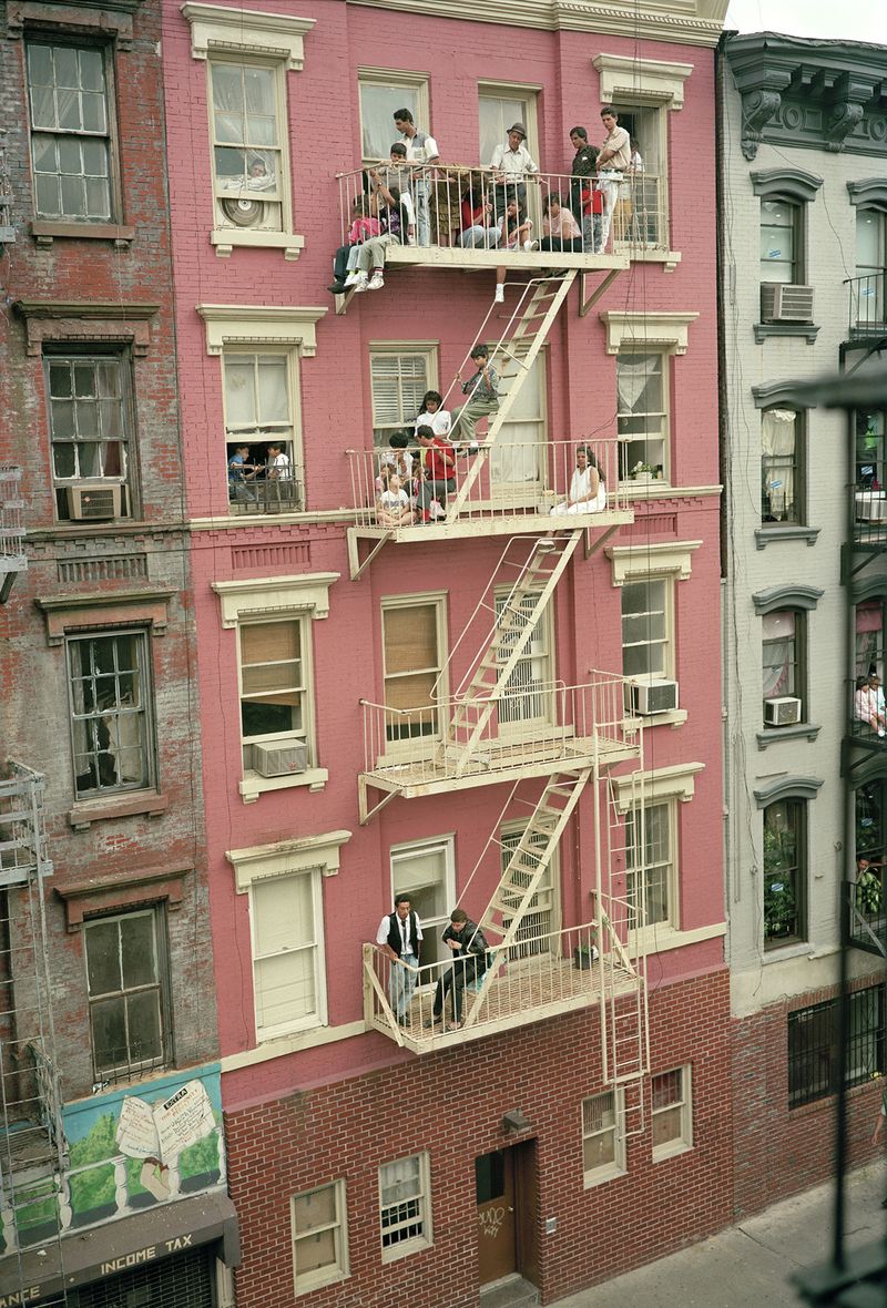 © Tria Giovan - Fire Escape Viewing on Stanton Street-1990.