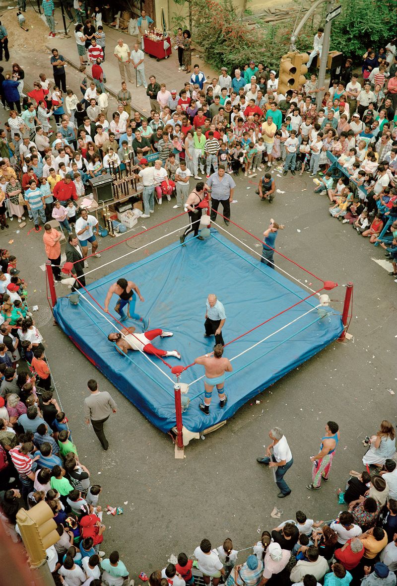 © Tria Giovan - Wrestling Match on Clinton Street-1990.