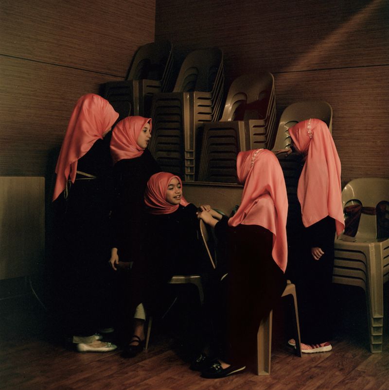 © Sabiha Çimen - Talking Teenagers. Turkey-Istanbul Young girls are talking on their weekend plans.