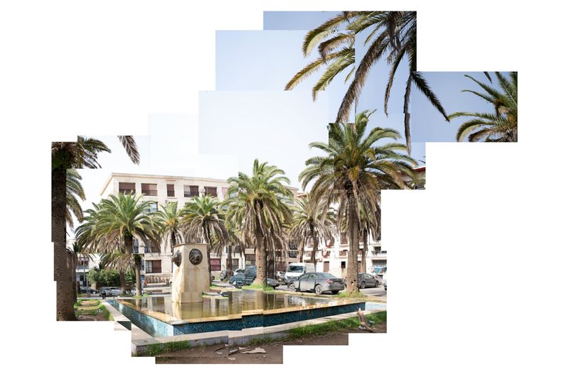 © Clea Rekhou - One of the fountain squares at the housing project 'Diar Es-Saada'. Algiers, Algeria 2022