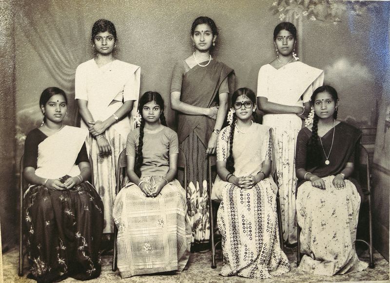 © Deepthi - Then I’d use: Family archive. My aunt with relatives in a studio portrait, Tamil Nadu, [1981]