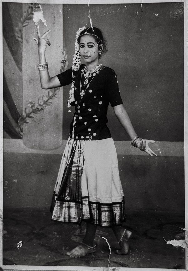 © Deepthi - Family archive. My mother dressed for a dance performance, photographed just before she left, Tamil Nadu, 1982.