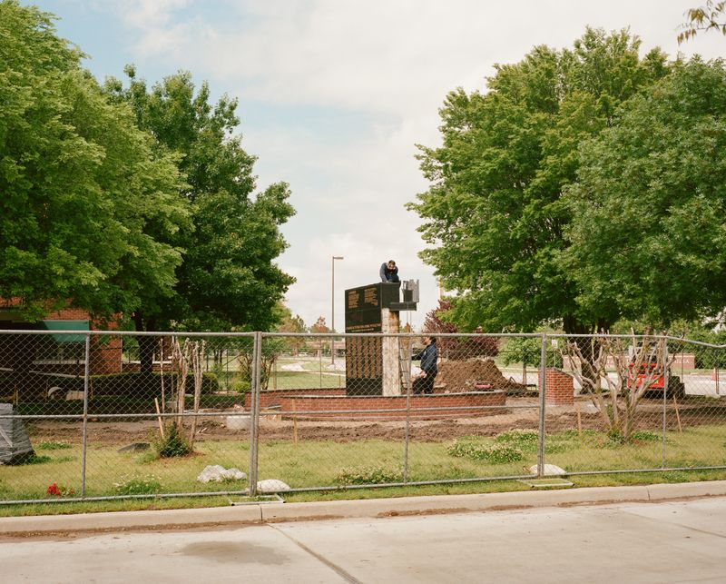 © Bailey Quinlan - Installation of memorial for 100-year Anniversary of Tulsa Race Massacre - Greenwood District in Tulsa, OK