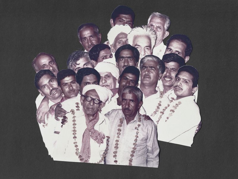 © Jatin Gulati - Father Figures. Collage on Paper, 15 x 21 inches