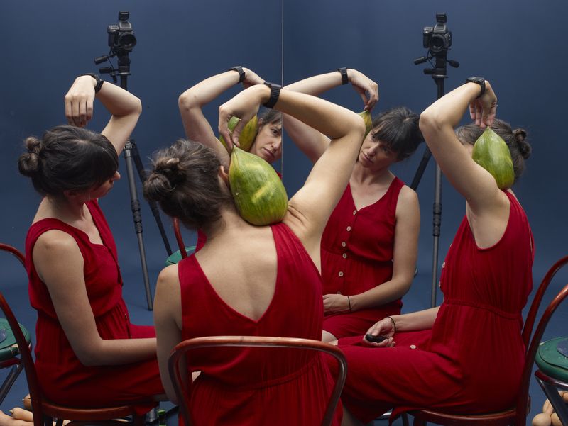 © Heather Rasmussen - Self-Portrait #6 (Photo-multigraph/Mirror-room), 2022, pigment print, 15 x 20 inches