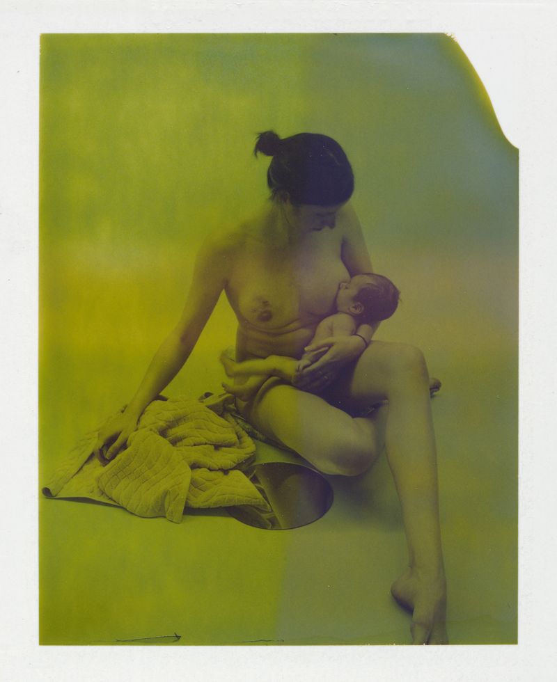 © Heather Rasmussen - Untitled (Nursing Vincent, April 13, 2018),  2018,  Polaroid, 5.25 x 4.25 inches