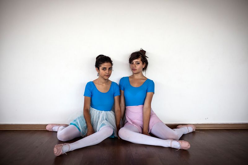 © Tanya Habjouqa - Young ballerinas in Ramallah. Occupied West Bank.