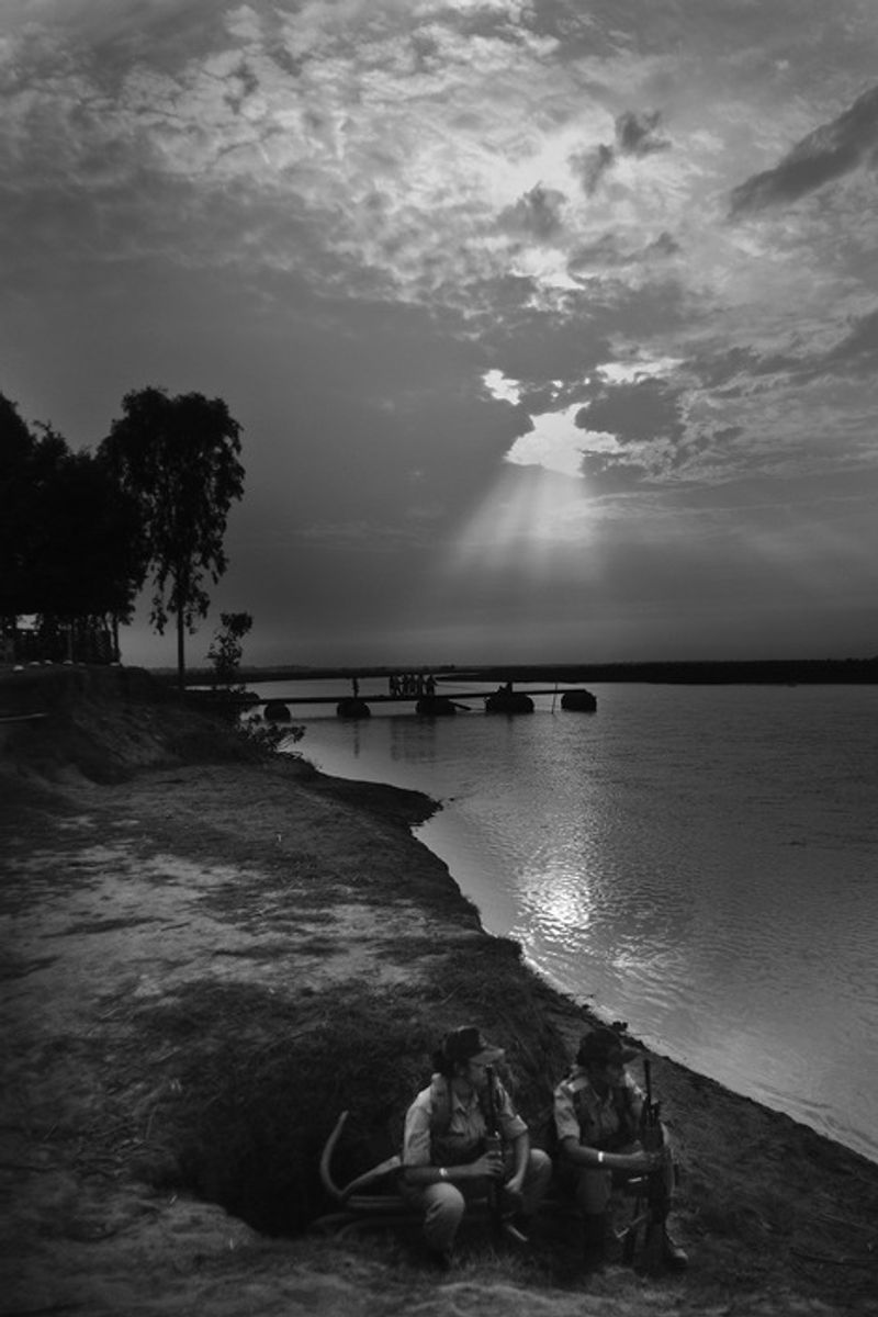 © Poulomi Basu - Training during night firing. Kharkan, August 2009.