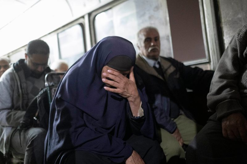 © Fatma Fahmy - Low-angle view of an unidentified woman as she tired after a long day inside a tram, Alexandria, Egypt, April 5, 2019.